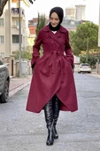 Kaşe Kaban Bordo - 1