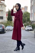 Kaşe Kaban Bordo - 4