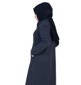 Omuzu Deri Detay Tesettür Kap  Siyah - 4