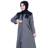 Omuzu Parçalı Füme  Tesettür Kap - 3