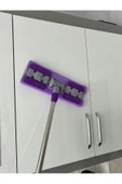 KALİTE ( 1 Adet Yedek Bez Hediyeli ) Yer Mopu Fayans Duvar Yüzey Temizlik Mikrofiber Mandallı Mop thumbnail 5