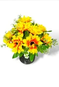 Nettenevime Yapay Çiçek Gri Seramik Saksıda Ay Çiçeği Sunflower 30cm thumbnail 4