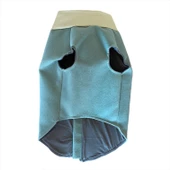 Chamois Su Yeşili Köpekler için Güderi Görünümlü Ceket - 4