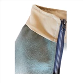 Chamois Su Yeşili Köpekler için Güderi Görünümlü Ceket - 5