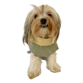 Chamois Su Yeşili Köpekler için Güderi Görünümlü Ceket - 6