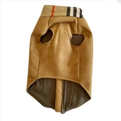 Chamois BB Kahverengi Köpekler için Güderi Görünümlü Ceket - 4