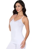 Gümüş Bayan Likralı İnce Dantelli İp Askılı Atlet 3105 thumbnail 3