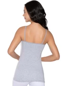 Gümüş Bayan Likralı İnce Dantelli İp Askılı Atlet 3105 thumbnail 2