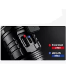 3000 LÜMEN GÜÇLÜ EL FENERİ - POWERBANK Olarak Kullanılabilir - WATTON WT-604 - 4