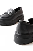 Siyah Günlük Yüksek Tabanlı Loafer Ayakkabı - 3