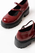 Bordo Rugan Günlük Yüksek Tabanlı Loafer Ayakkabı - 5