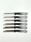 Solingen Tırtıklı Meyve Bıçağı 6'lı Black Serisi Gri Model - 1