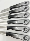 Solingen Tırtıklı Meyve Bıçağı 6'lı Black Serisi Gri Model - 2