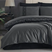 Clasy Çift Kişilik Nevresim Takımı Borderline Ranforce Nienna Antrasit thumbnail 6