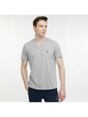 Lumberjack BSC V NK Tişört 4FX Gri Erkek Kısa Kol T-Shirt M-CT106 - 1