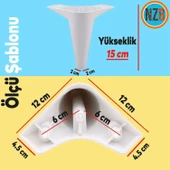 (4 ADET) Mobilya Yükseltici Kanepe Sehpa Puf Tv Ünitesi Koltuk Ayağı Beyaz Baza Ayak 15 cm thumbnail 2