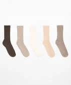 Oysho 5 çift pamuklu classic çorap thumbnail 1