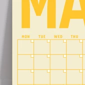 Sürekli Takvim, 12 Aylık Tarihsiz Takvim, Aylık Planlayıcı Takvim, A4, 33 x 48 cm, Undated Monthly Wall Planner, Wall Ca - 7