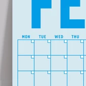 Sürekli Takvim, 12 Aylık Tarihsiz Takvim, Aylık Planlayıcı Takvim, A4, 33 x 48 cm, Undated Monthly Wall Planner, Wall Ca - 6