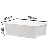 Porsima 229 Çok Amaçlı Buzdolabı Düzenleyici Dolap içi Organizer 4'lü Buzdolabı Sepeti Beyaz thumbnail 4