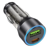 HOCO NZ12A Action PD43W USB + Type-C Hızlı Şarj Araç Çakmaklı Şarj Aleti Siyah - 4