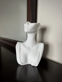 Kadın büst vazo kalemlik fırçalık - 4