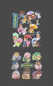 Digimon - Digital Monster Anime 2li Sticker Set Telefon-Laptop Süsleme-Ödül çıkartmaları - 2