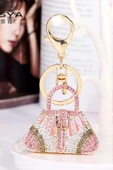 Kristal Taşlı Çanta Anahtarlık Pembe No.1 thumbnail 12
