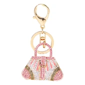 Kristal Taşlı Çanta Anahtarlık Pembe No.1 thumbnail 1