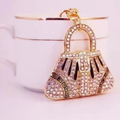 Kristal Taşlı Çanta Anahtarlık Siyah No.1 thumbnail 5