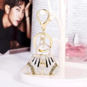 Kristal Taşlı Çanta Anahtarlık Siyah No.1 thumbnail 4