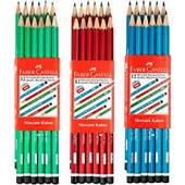 Faber-Castell Köşeli Mercanlı Kurşun kalem 12 Li Pkt - 1