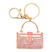 Kristal Taşlı Çanta Anahtarlık Pembe No.2 thumbnail 1