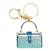 Kristal Taşlı Çanta Anahtarlık Mavi No.2 thumbnail 1