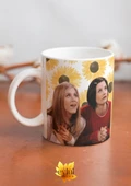 Friends Temalı Rachel Monica Baskılı Eğlenceli Tam Tur Özel Tasarım Renkli Baskılı Kupa Bardak - 2