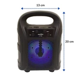 Petinka Hoparlör Taşınabilir Tutmalı Mini Işıklı  Bluetooth Radyolu Sd Kart USB Girişli Hoparlör - 4