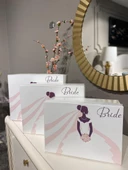 Kolix Gelin Bohçası, Damat Kutusu Gelinlik Baskılı Gelin Kutusu, Çeyizlik Gelin Kutusu Bride 3lü Kutu - 1