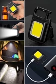 Periboia 3 Led Modlu Mini Asılabilen Led Kamp Aydınlatması Güçlü El Feneri  Açacaklı -Mıknatıslı - 5