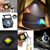 Periboia 3 Led Modlu Mini Asılabilen Led Kamp Aydınlatması Güçlü El Feneri  Açacaklı -Mıknatıslı - 4