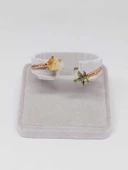 Sitrin Taşı Yaprak Motifli Bakır Bileklik (52486) thumbnail 1