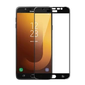 Galaxy J7 Max Ekran Koruyucu Ekranı Tam Kaplayan Düz Cam Ekran Koruyucu - 4