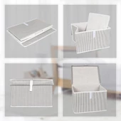 3 Adet Çok Amaçlı Düzenleyici Kutu Mini Boy Gri thumbnail 6