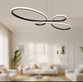 TT Aydınlatma TT041-SY  Trend Modeli Mat Siyah Led Avize - 2
