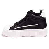 Dagoster DZS07-8897500 Siyah Beyaz  Ortopedik Günlük Kadın Spor Ayakkabı thumbnail 3