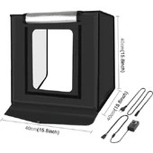 PULUZ Profesyonel LED Işıklı Ürün Fotoğraf Çekim Çadırı (40x40cm) - 6