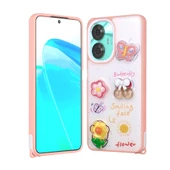 Realme C55 4G Kılıf Kabartma Figürlü Parlayan Sıvılı Simli Cevze Kapak - 7