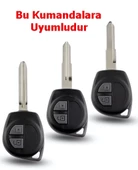 Suzuki Vitara Swift SX4 Uyumlu Kumanda Kılıfı Anahtar Kılıfı Oto Anahtarlık Deri Desenli Siyah Gold thumbnail 4