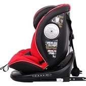 Ultimate 360 ° Dönebilir Yatabilir 0-36 Kg Deri Oto Koltuğu ISOFIX/SIP/LATCH Kırmızı - 4
