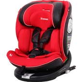 Ultimate 360 ° Dönebilir Yatabilir 0-36 Kg Deri Oto Koltuğu ISOFIX/SIP/LATCH Kırmızı - 1