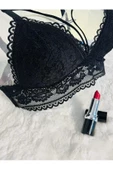 Siyah Bralet Sütyen Dantel İşlemeli - 10